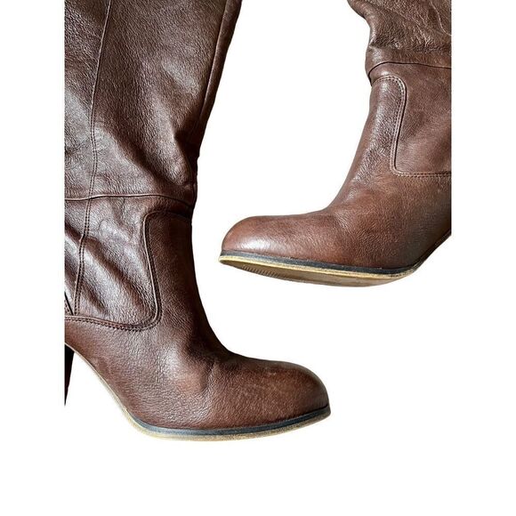 STEVE MADDEN Turnerr Brown Leather High Heeled Boot size 8.5 - Picture 14 of 15
